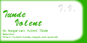 tunde volent business card