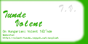 tunde volent business card